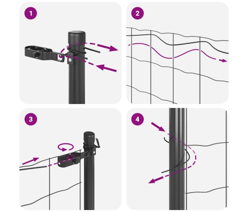 Žogs Ar Stabiem Pelēka 1.2 X 50 M Pulverkrāsots Cinkots Tērauds Vidaxl