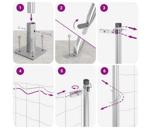 Žogs Ar Stabiem. Sudraba 1.5 X 10 M Tērauds Vidaxl