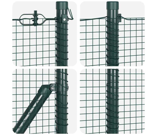 Žoga Stabu Komplekts Zaļš 2 Gab. Zaļš Tērauds 25 X 0.5 M Vidaxl