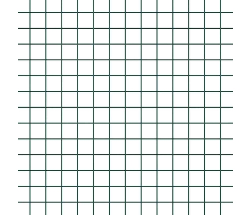 Savilktais Stiepļu Žogs Ar 13 Flanged Posmiem Zaļš 0.6X50 M Tērauds Vidaxl