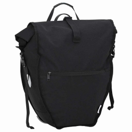 Velosipēda Soma Pārvadāšanas Ratiņiem 25 L Melna 32.5X17X57 Cm Vidaxl