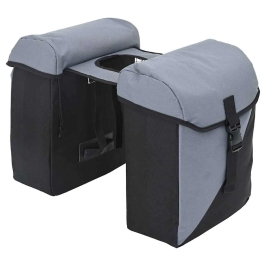Velosipēda Pannier Soma Divām Somām 35L Pelēka Vidaxl