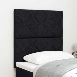Vidaxl Galvgaļis Dimanta Bloku Dizains Melns 80 Cm Audums,  Galvgaļis Dimanta Bloku Dizains Melns 160 Cm Audums Vidaxl