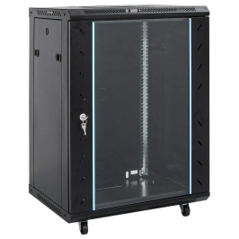 15U Servera Skapis, 19", Ip20, Melns, 53X40X80 Cm Vidaxl