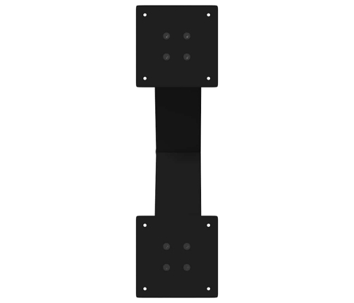 vidaXL Coffee Table Legs X-Shaped 2 gab. melns 50x(42-43) cm tērauds