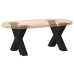 vidaXL Coffee Table Legs X-Shaped 2 gab. melns 50x(42-43) cm tērauds