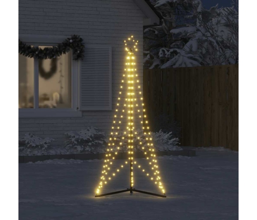 vidaXL Ziemassvētku eglītes gaismiņas, 363 LED, silti baltas, 182 cm