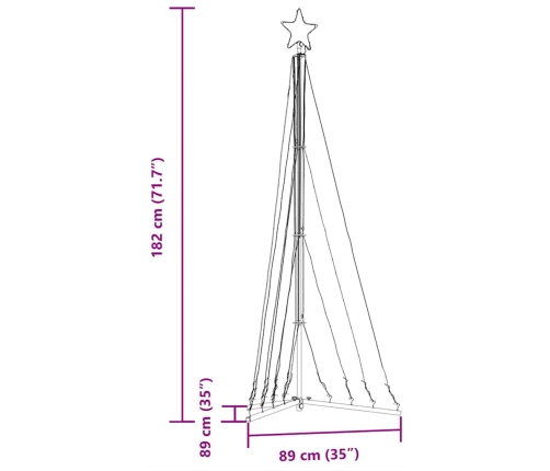 Ziemassvētku Eglītes Gaisma 339 Led Auksti Balts 182 Cm Vidaxl