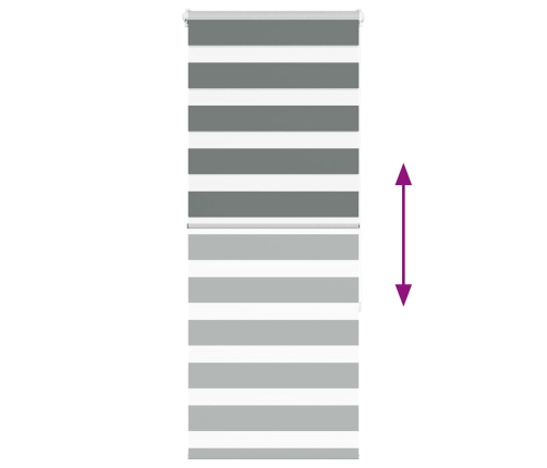 Žalūzijas Zebra 55X150 Cm Auduma Platums 50,9 Cm Poliesters Vidaxl