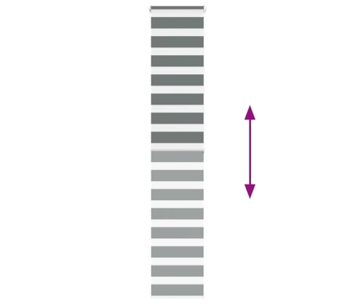 Žalūzijas Zebra 50X200 Cm Auduma Platums 45,9 Cm Poliesters Vidaxl