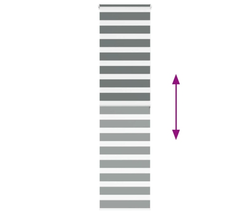 Žalūzijas Zebra 60X200 Cm Auduma Platums 55,9 Cm Poliesters Vidaxl