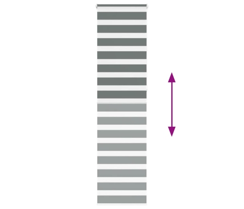 Žalūzijas Zebra 60X230 Cm Auduma Platums 55,9 Cm Poliesters Vidaxl