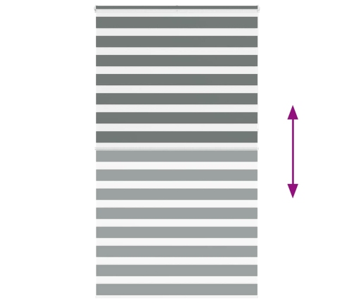 Žalūzijas Zebra 125X230 Cm Auduma Platums 120,9 Cm Poliesters Vidaxl