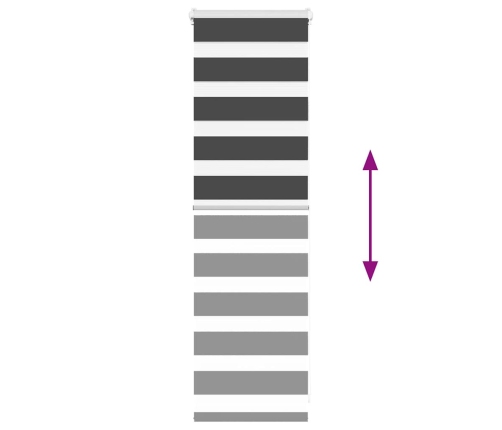 Žalūzijas Zebra 40X100 Cm Auduma Platums 35,9 Cm Poliesters Vidaxl