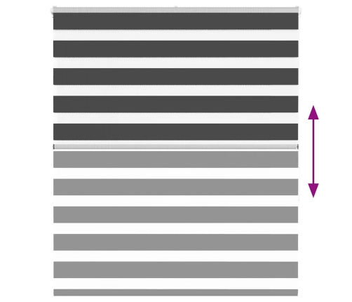 Žalūzijas Zebra 130X150 Cm Auduma Platums 125,9 Cm Poliesters Vidaxl