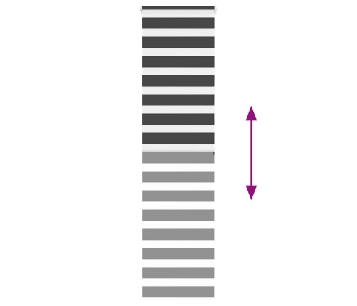Žalūzijas Zebra 65X200 Cm Auduma Platums 60,9 Cm Poliesters Vidaxl