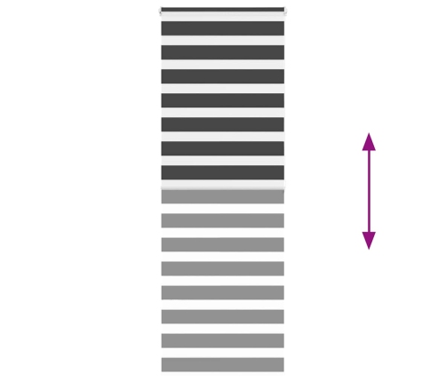 Žalūzijas Zebra 75X200 Cm Auduma Platums 70,9 Cm Poliesters Vidaxl