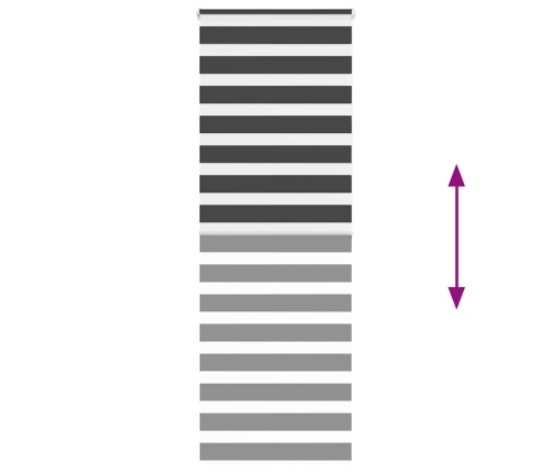 Žalūzijas Zebra 80X200 Cm Auduma Platums 75,9 Cm Poliesters Vidaxl