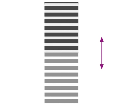 Žalūzijas Zebra 85X200 Cm Auduma Platums 80,9 Cm Poliesters Vidaxl