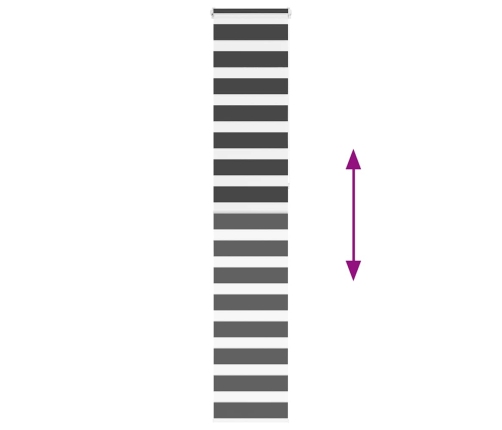 Žalūzijas Zebra 40X230 Cm Auduma Platums 35,9 Cm Poliesters Vidaxl