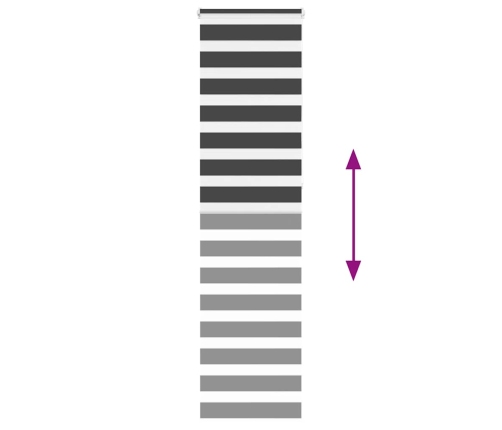 Žalūzijas Zebra 65X230 Cm Auduma Platums 60,9 Cm Poliesters Vidaxl