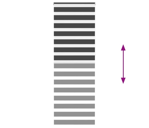 Žalūzijas Zebra 85X230 Cm Auduma Platums 80,9 Cm Poliesters Vidaxl