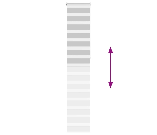 Žalūzijas Zebra 40X230 Cm Auduma Platums 35,9 Cm Poliesters Vidaxl