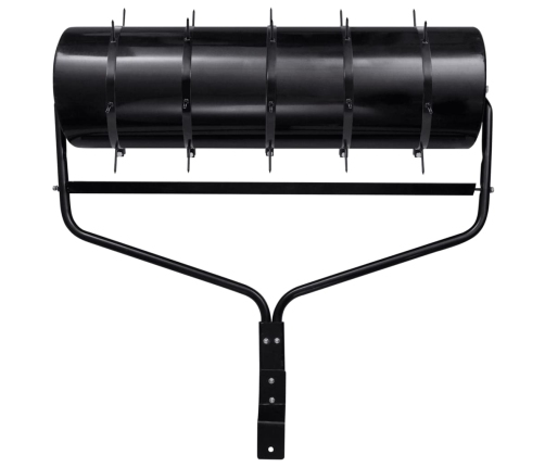 Zālāja Rullis Ar Aeratoru, Melns, 63 L, Dzelzs Vidaxl