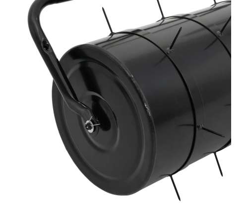 Zālāja Rullis Ar Aeratoru, Melns, 63 L, Dzelzs Un Tērauds Vidaxl