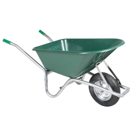 Wheelbarrow Green 90 L 150 Kg Cinkots Tērauds Un Plastmasa Vidaxl