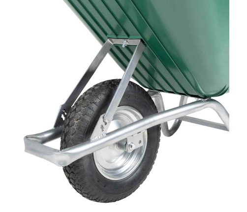 Wheelbarrow Green 90 L 150 Kg Cinkots Tērauds Un Plastmasa Vidaxl