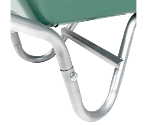Wheelbarrow Green 90 L 150 Kg Cinkots Tērauds Un Plastmasa Vidaxl