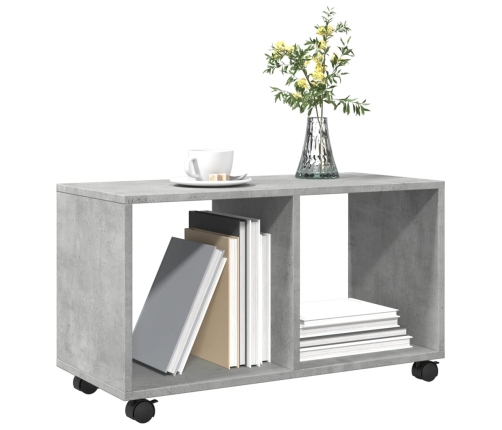 vidaXL plaukts ar riteņiem, 72x33x42,5 cm, konstruēts koks