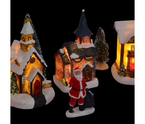 Ziemassvētku Galda Dekors Daudzkrāsains 6.5 X 9.1 Cm Sveķi Vidaxl