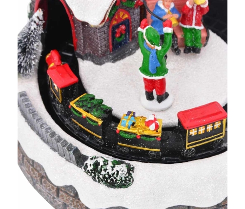 Ziemassvētku Galda Dekors Daudzkrāsains 16 X 16 X 19 Cm Sveķi Vidaxl