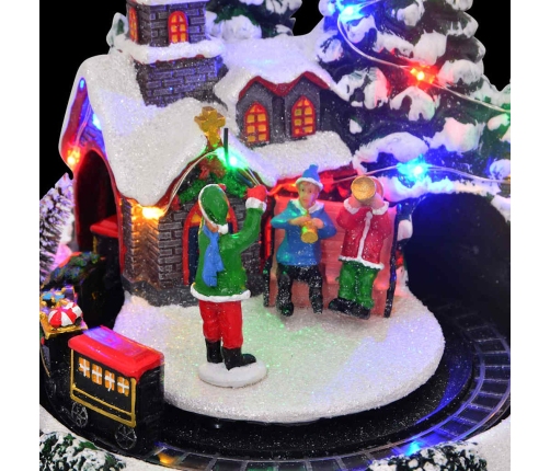 Ziemassvētku Galda Dekors Daudzkrāsains 16 X 16 X 19 Cm Sveķi Vidaxl