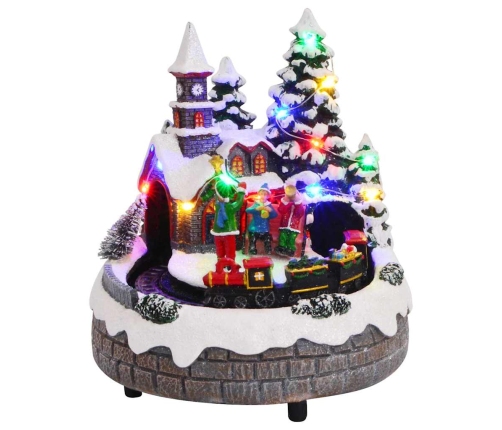 Ziemassvētku Galda Dekors Daudzkrāsains 16 X 16 X 19 Cm Sveķi Vidaxl