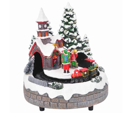 Ziemassvētku Galda Dekors Daudzkrāsains 16 X 16 X 19 Cm Sveķi Vidaxl