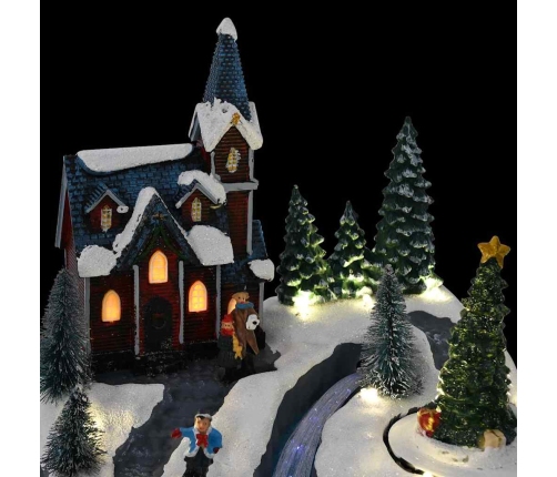 Ziemassvētku Ciemats Daudzkrāsains 20.5 X 17 X 21 Cm Plastmasa Vidaxl