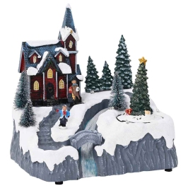 Ziemassvētku Ciemats Daudzkrāsains 20.5 X 17 X 21 Cm Plastmasa Vidaxl