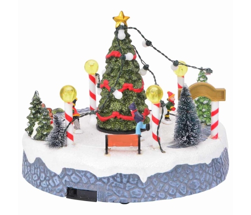 Ziemassvētku Ciemats Daudzkrāsains 22 X 21.5 X 17 Cm Plastmasa Vidaxl