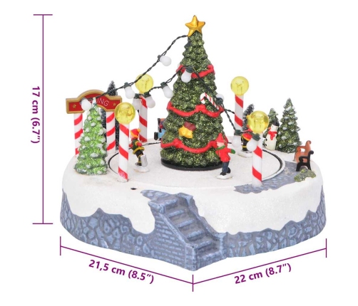 Ziemassvētku Ciemats Daudzkrāsains 22 X 21.5 X 17 Cm Plastmasa Vidaxl