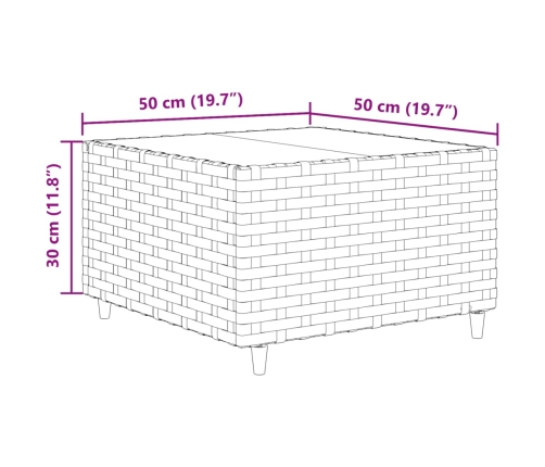10-Daļīgs Dārza Atpūtas Mēbeļu Komplekts, Pelēka Pe Rotangpalma Vidaxl