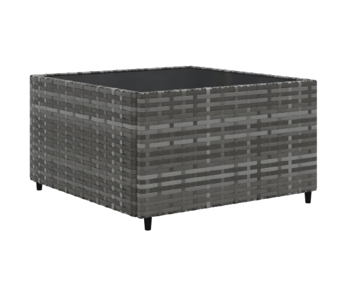 10-Daļīgs Dārza Atpūtas Mēbeļu Komplekts, Pelēka Pe Rotangpalma Vidaxl