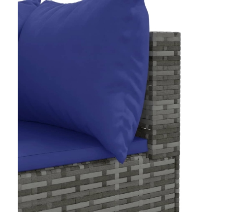 10-Daļīgs Dārza Atpūtas Mēbeļu Komplekts, Pelēka Pe Rotangpalma Vidaxl