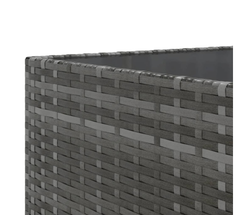 10-Daļīgs Dārza Atpūtas Mēbeļu Komplekts, Pelēka Pe Rotangpalma Vidaxl