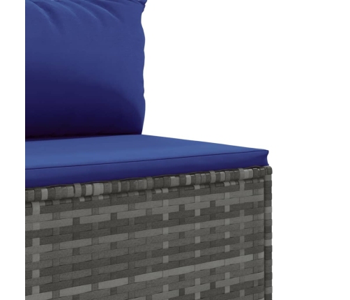 10-Daļīgs Dārza Atpūtas Mēbeļu Komplekts, Pelēka Pe Rotangpalma Vidaxl