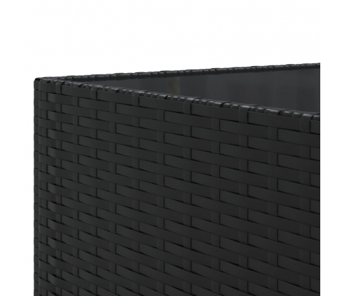 vidaXL 11-daļīgs dārza dīvāna komplekts, matrači, melna PE rotangpalma