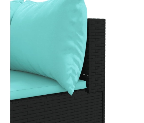 11-Daļīgs Dārza Dīvāna Komplekts, Matrači, Melna Pe Rotangpalma Vidaxl