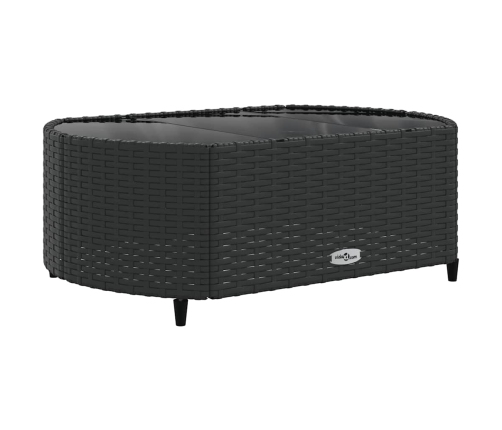 10-Daļīgs Dārza Dīvāna Komplekts, Matrači, Melna Pe Rotangpalma Vidaxl